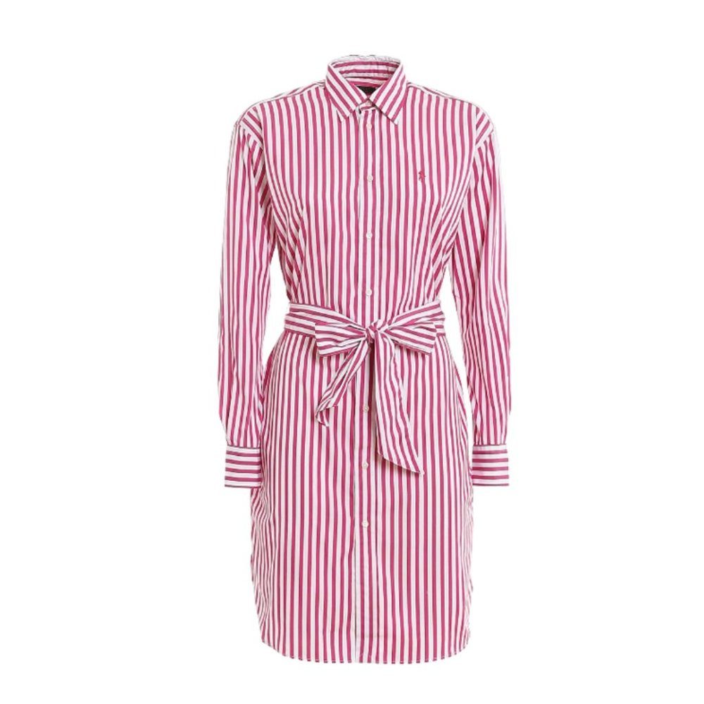 Ralph Lauren Belted Pink Stripe dress- new with tags